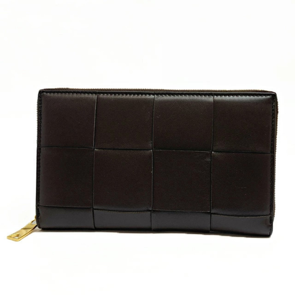 Bottega Veneta Round Zip Long Wallet Brown